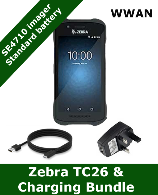 Zebra TC26 TC26BK11A222A6 & charging bundle Smart Print and Labelling